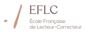 Logo EFLC, École Française de Lecteur-Correcteur spécialisée dans la formation aux métiers de la relecture et de la correction