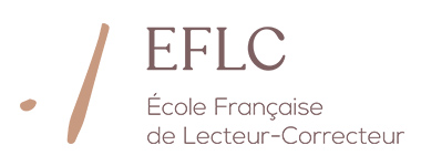 Logo EFLC, École Française de Lecteur-Correcteur spécialisée dans la formation aux métiers de la relecture et de la correction