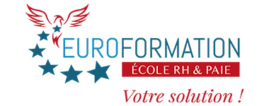 Logo Euroformation, école spécialisée en ressources humaines et paie